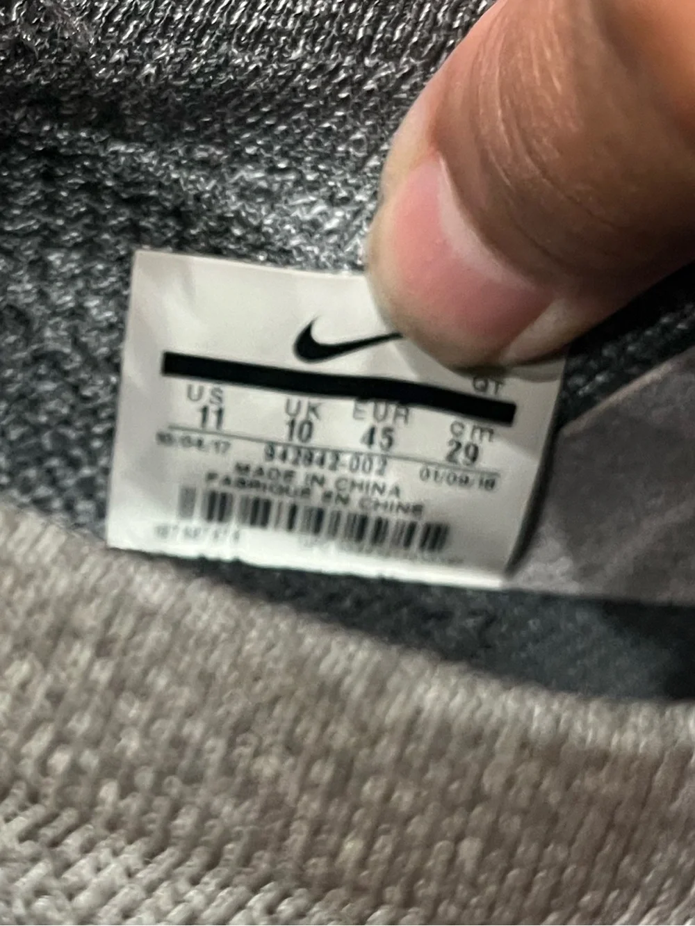 Nike VaporMax Flyknit Charcoal/Black Sneaker‎ Sz. 11